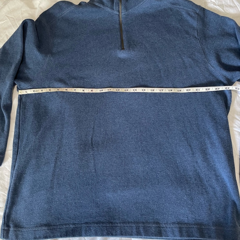 Old Navy Pullover Sweater Men's XL Blue Mock Neck Long Sleeves 1/2 Zip - Picture 5 of 7